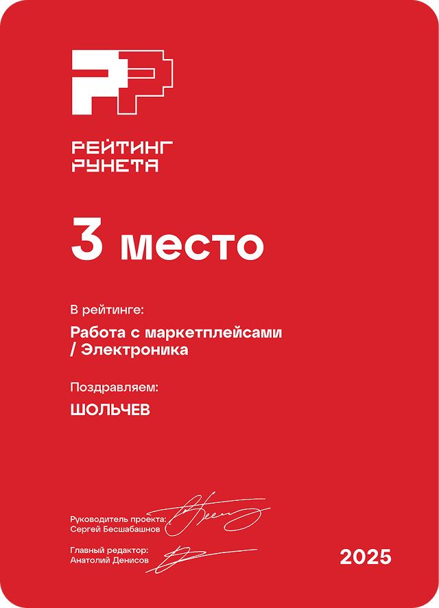 3 место - Работа с маркетплейсами / Электроника