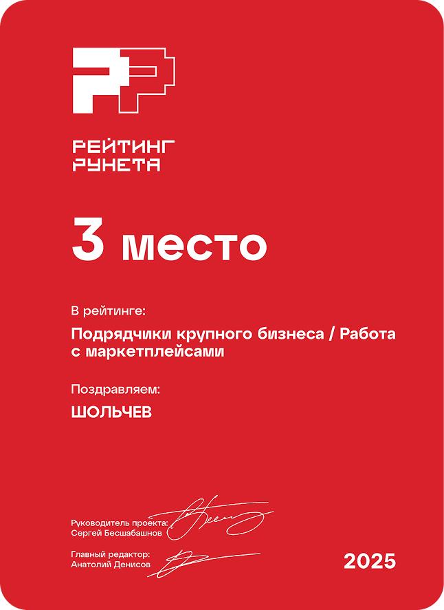 3 место - Продвижение крупного бизнеса / Работа с маркетплейсами